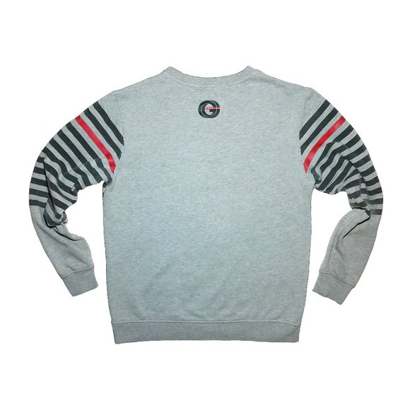 Vtg Rare Black Bart Simpson Inmate Wandering Juvie Ep. Gray Striped Sweater Sz M - Picture 7 of 9